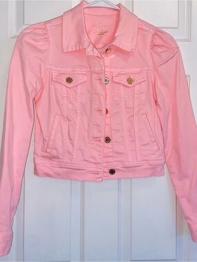 Lilly Pulitzer Laylani Denim Jacket in Calla Lilly Pink